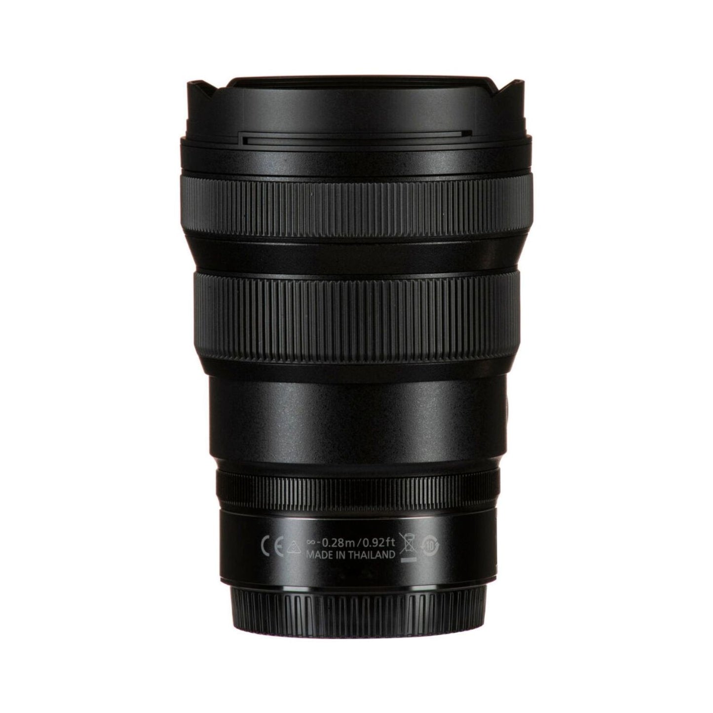 NIKKOR Z 14-24mm f/2.8 S Objektiv, schwarzer Gehäusekörper mit Rippenstruktur