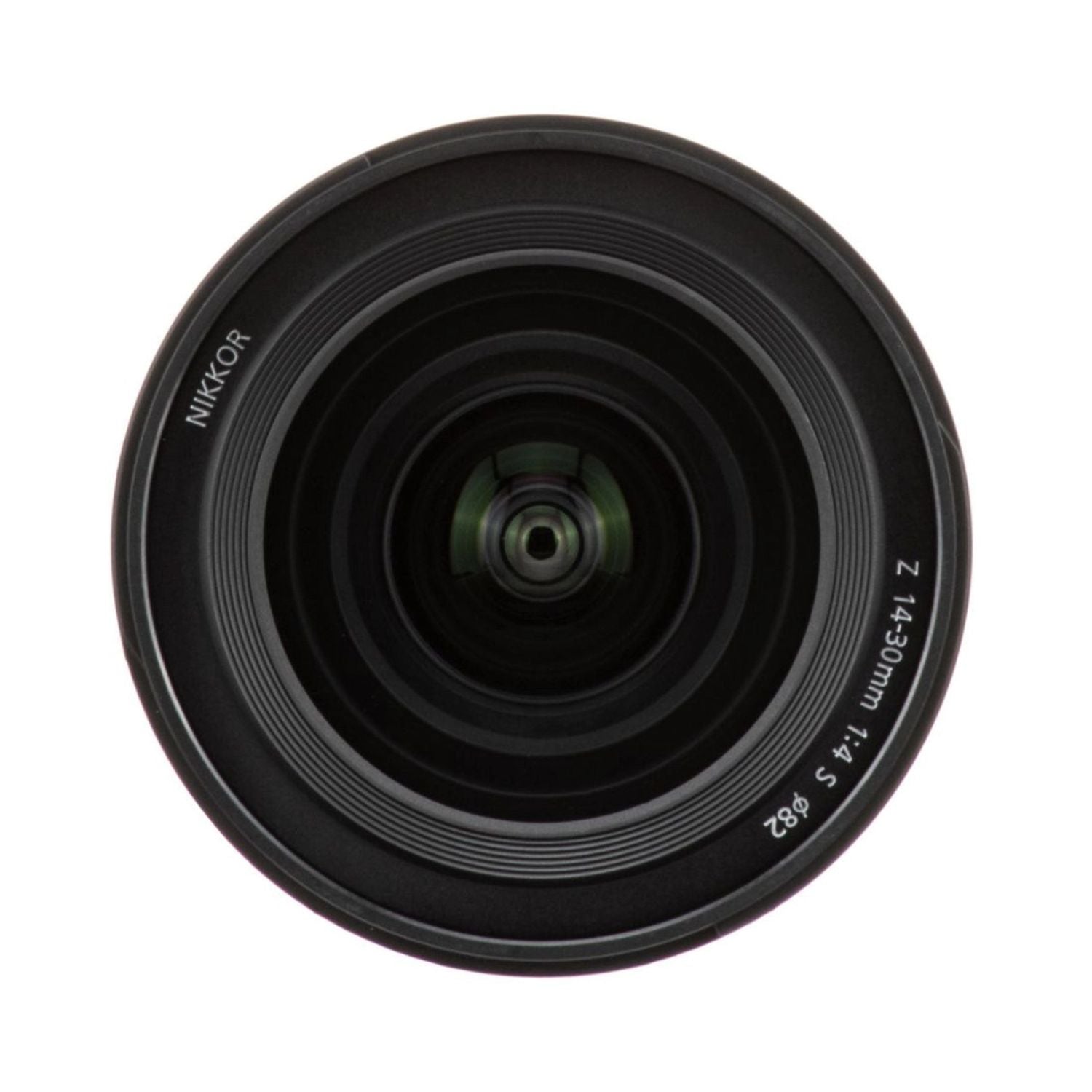 Vorderseite des 14-30mm f/4 S Objektivs mit NIKKOR-Aufdruck und Frontlinse