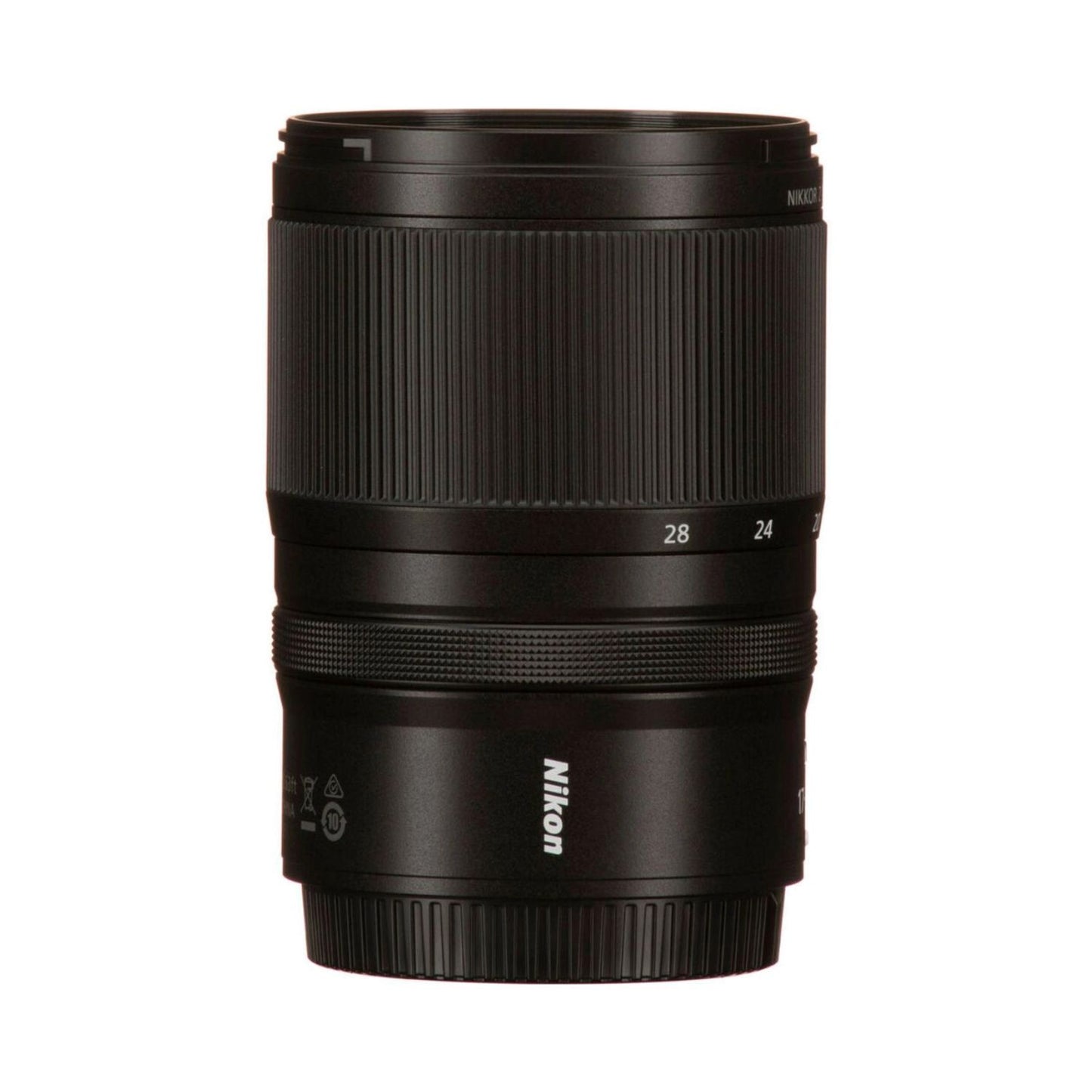 Nikon NIKKOR Z 17-28mm f/2.8 lens, rear end with 28/24 markings