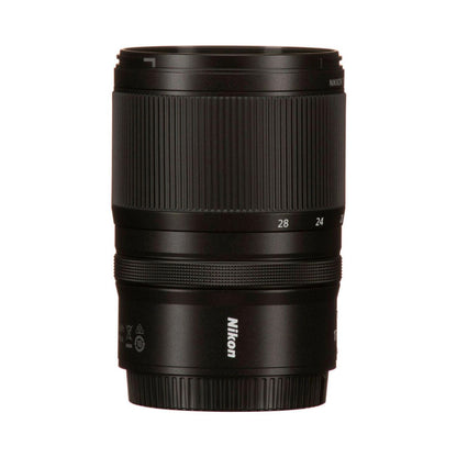 Nikon NIKKOR Z 17-28mm f/2.8 lens, rear end with 28/24 markings