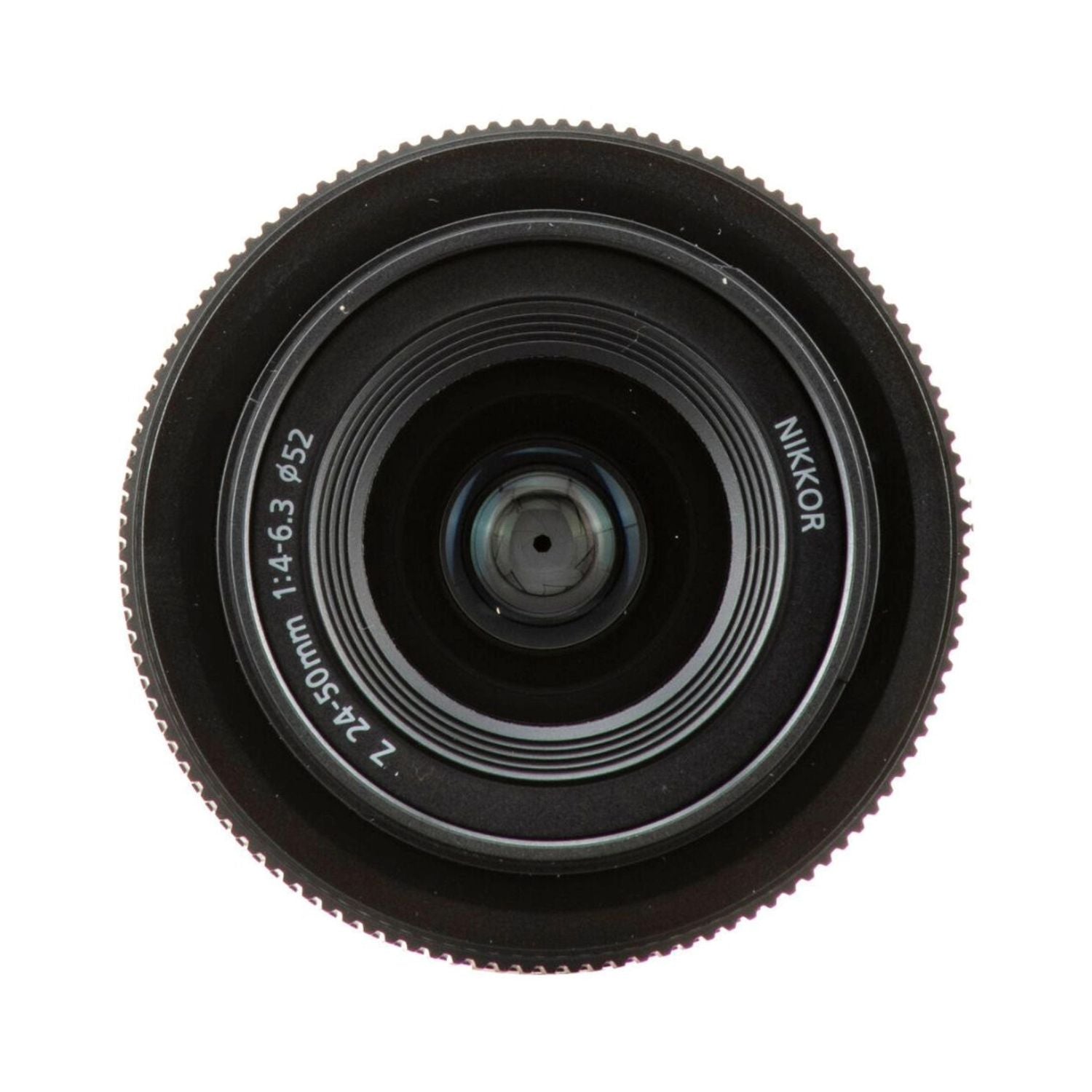 NIKKOR Z 24-50mm f/4-6.3 lens, front view with Nikon branding