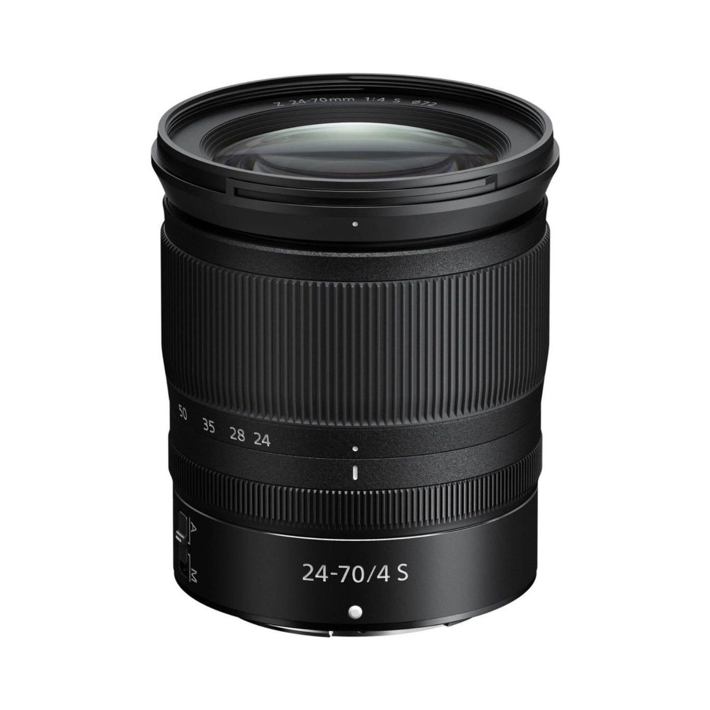 NIKKOR Z 24-70mm f/4 S Objektiv, schwarzer Zoomring und Frontfassung