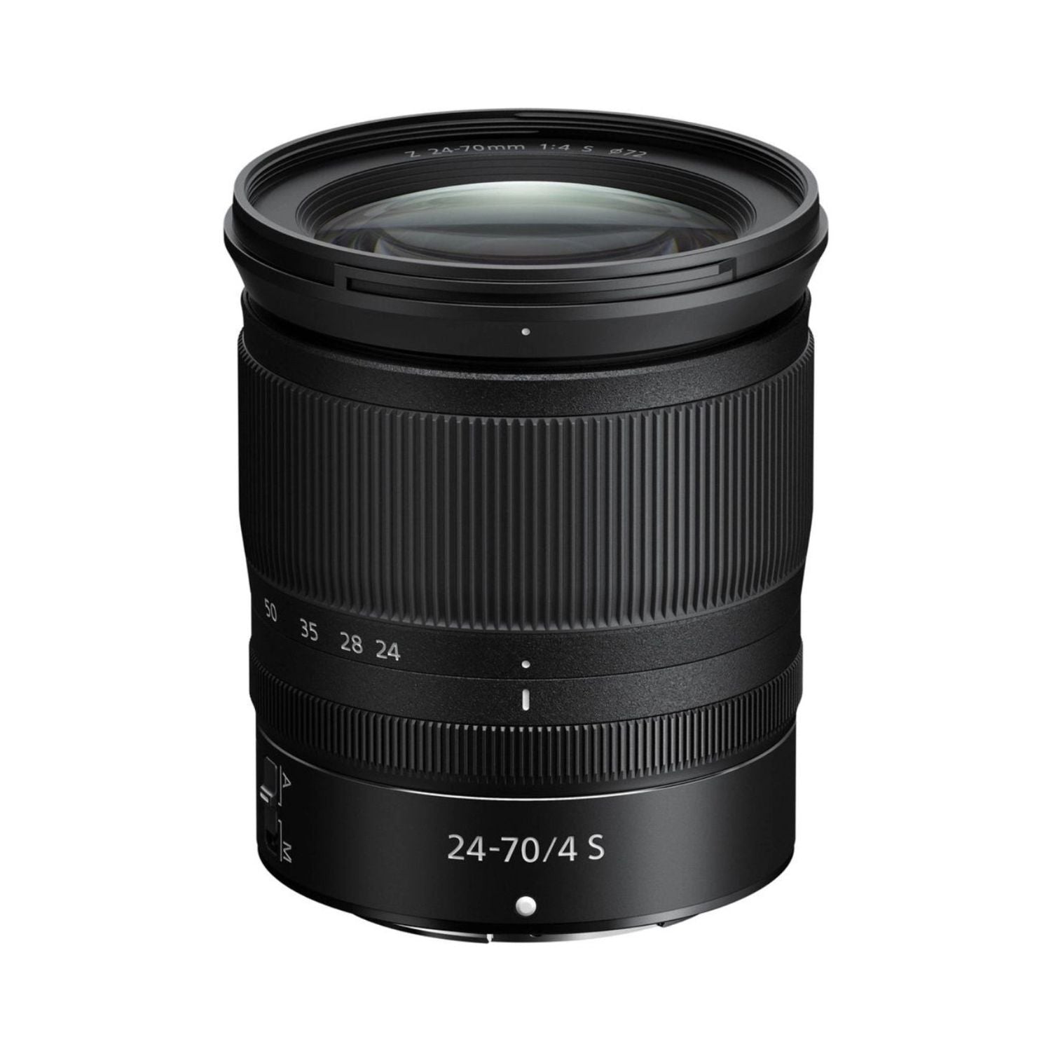 NIKKOR Z 24-70mm f/4 S Objektiv, schwarzer Zoomring und Frontfassung