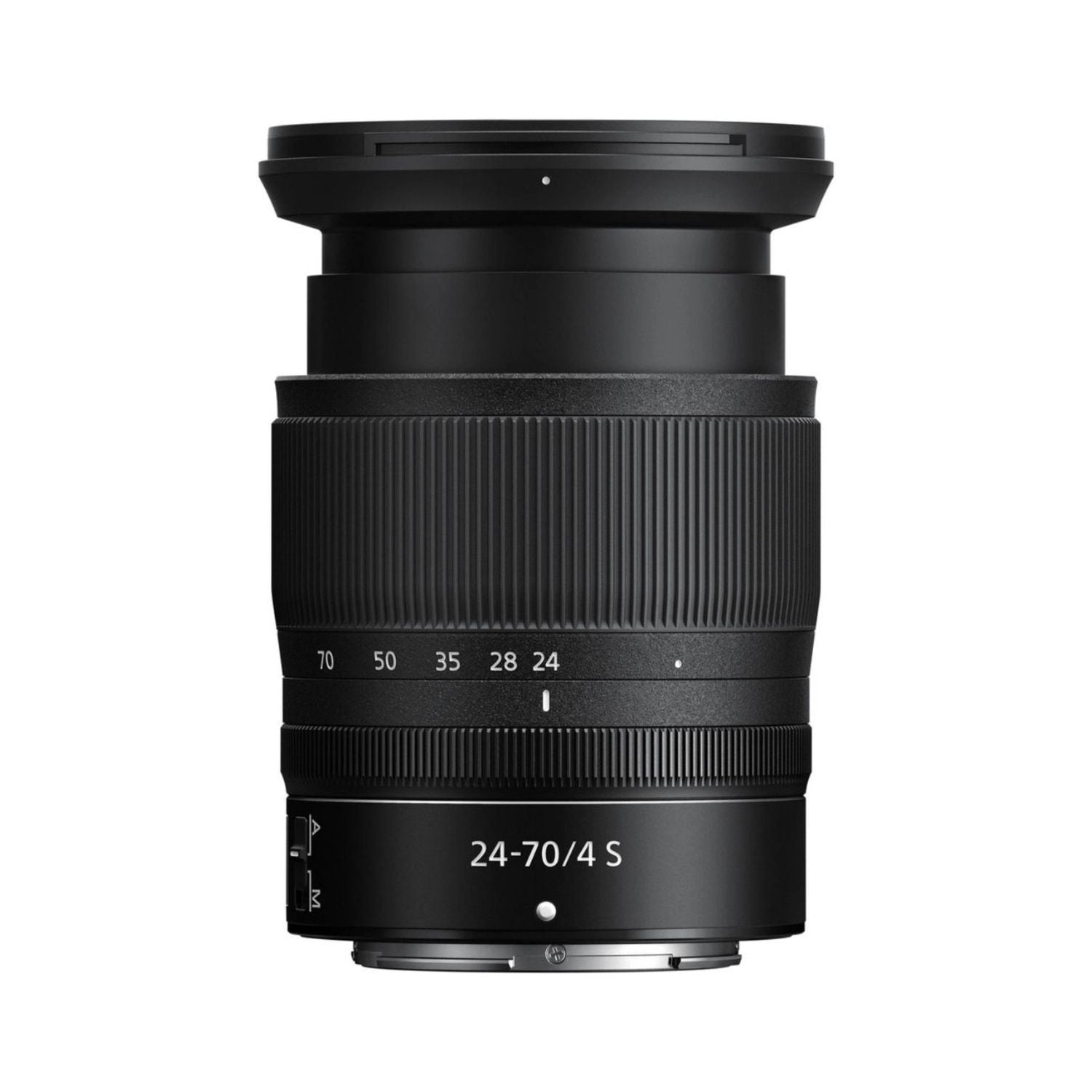 NIKKOR Z 24-70mm f/4 S Objektiv von hinten, Zoomskala 24–70