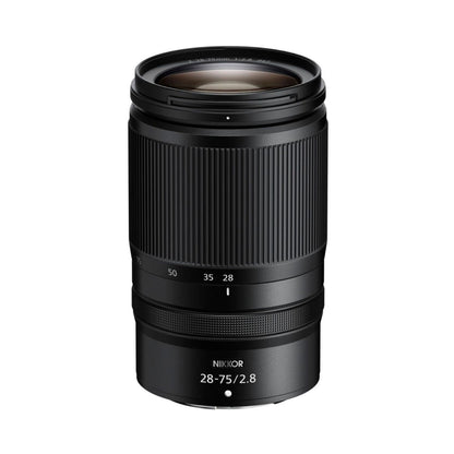 Nikon 28-75mm f/2.8 lens with ribbed grip and front glass