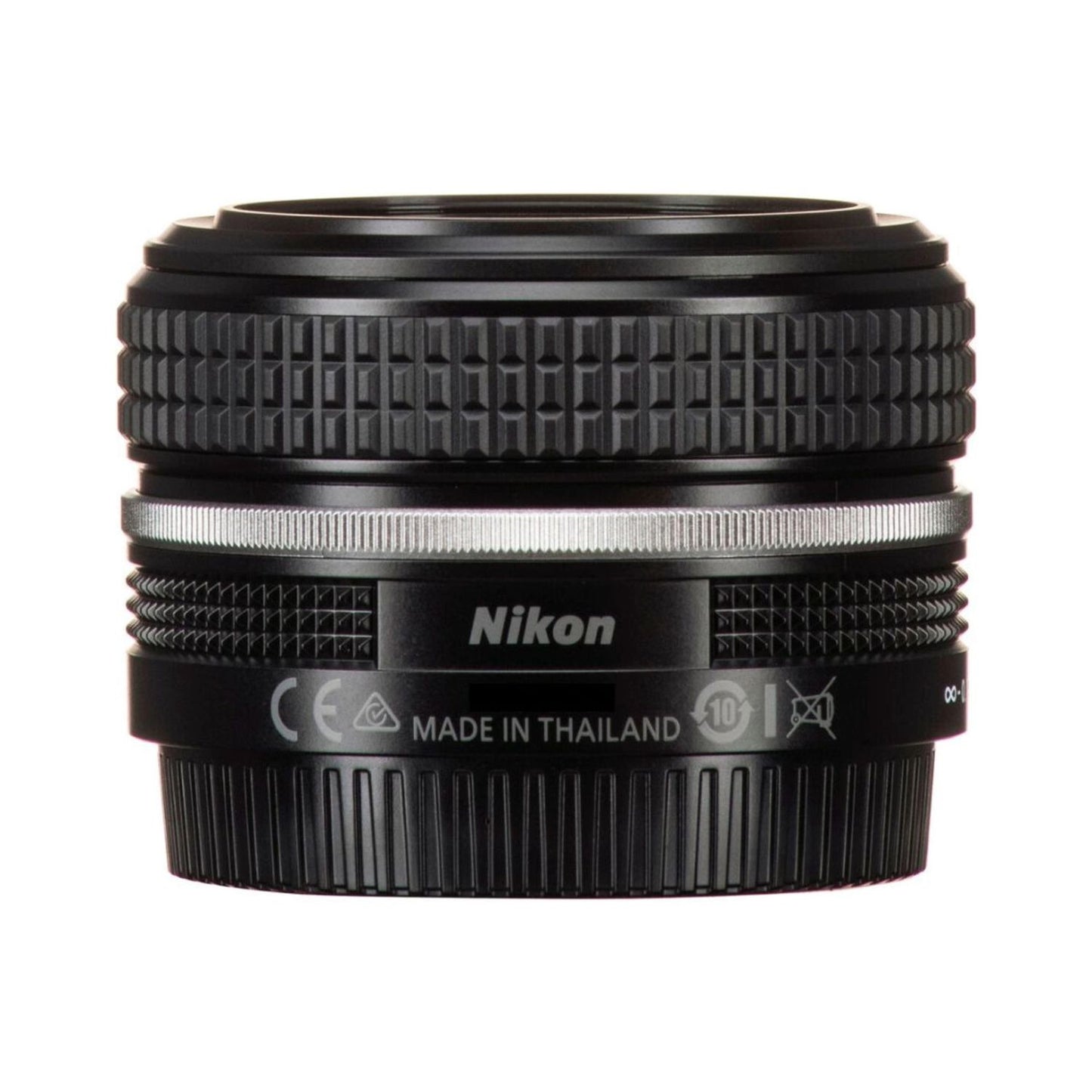 28mm f/2.8 SE lens rear with Nikon badge and MADE IN THAILAND text