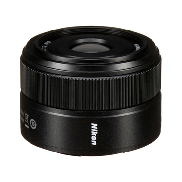 NIKKOR Z 40mm f/2 lens, black rear showing NIKON logo and control ring