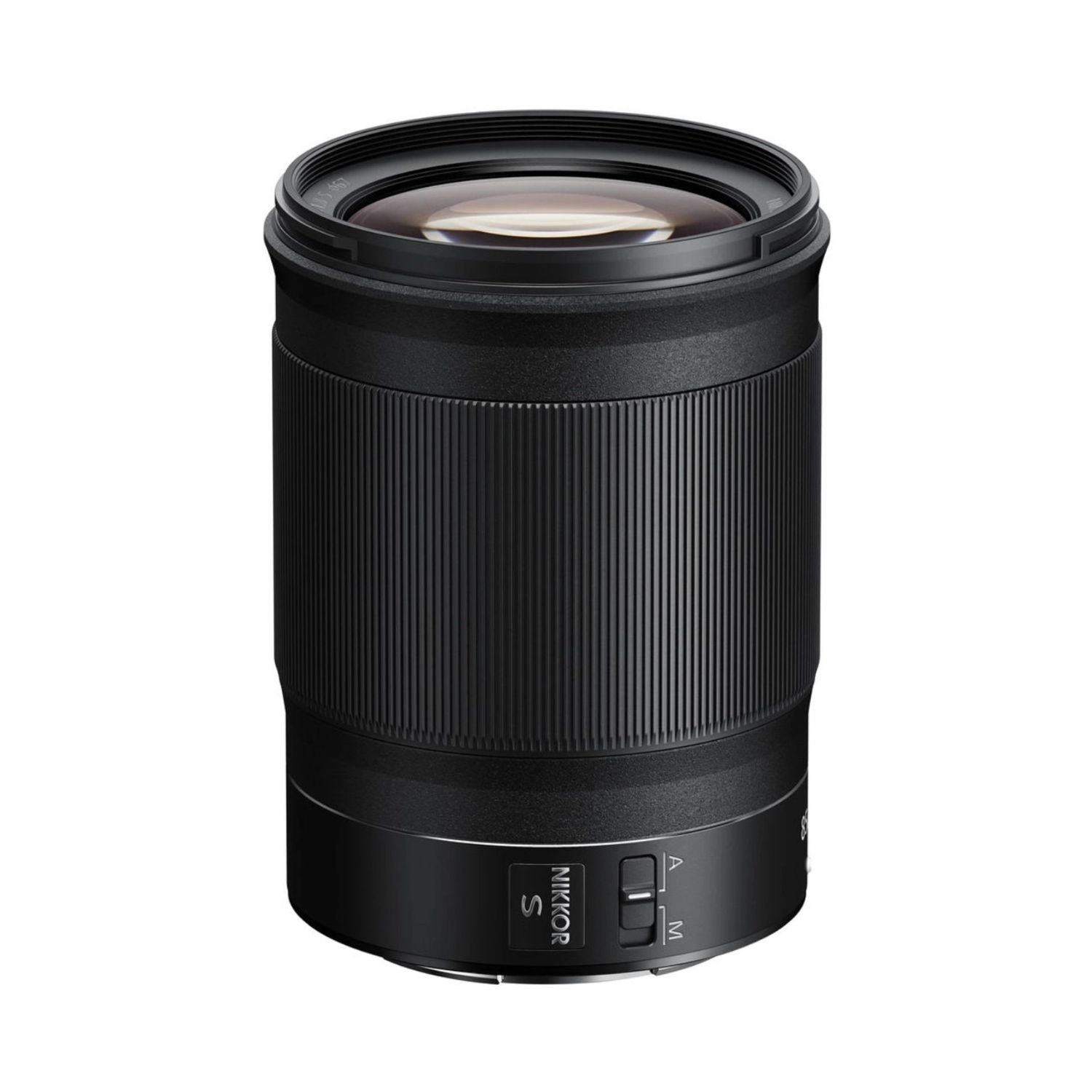 NIKKOR Z 85mm f/1.8 S, schwarzes Objektiv mit Bedienelementen am Rand