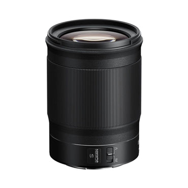 NIKKOR Z 85mm f/1.8 S, schwarzes Objektiv mit Bedienelementen am Rand