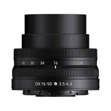 NIKKOR Z DX 16-50mm f/3.5-6.3 VR lens, side view with focal-length scale