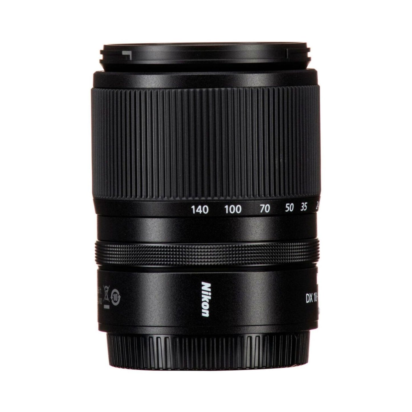 Nikon NIKKOR DX 18-140mm Zoomobjektiv, Brennweiten-Skala bis 140 mm am Gehäuse