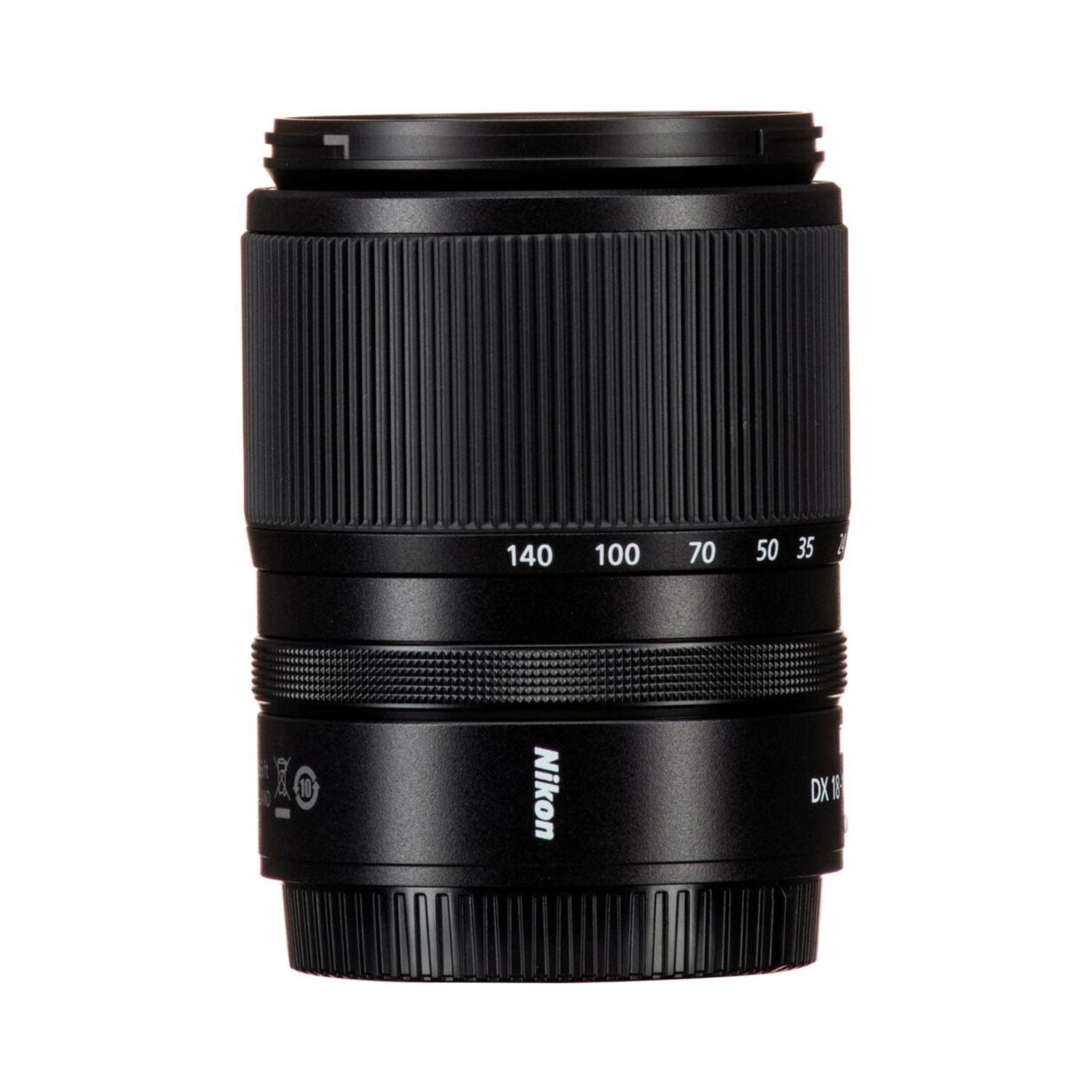 Nikon NIKKOR DX 18-140mm Zoomobjektiv, Brennweiten-Skala bis 140 mm am Gehäuse