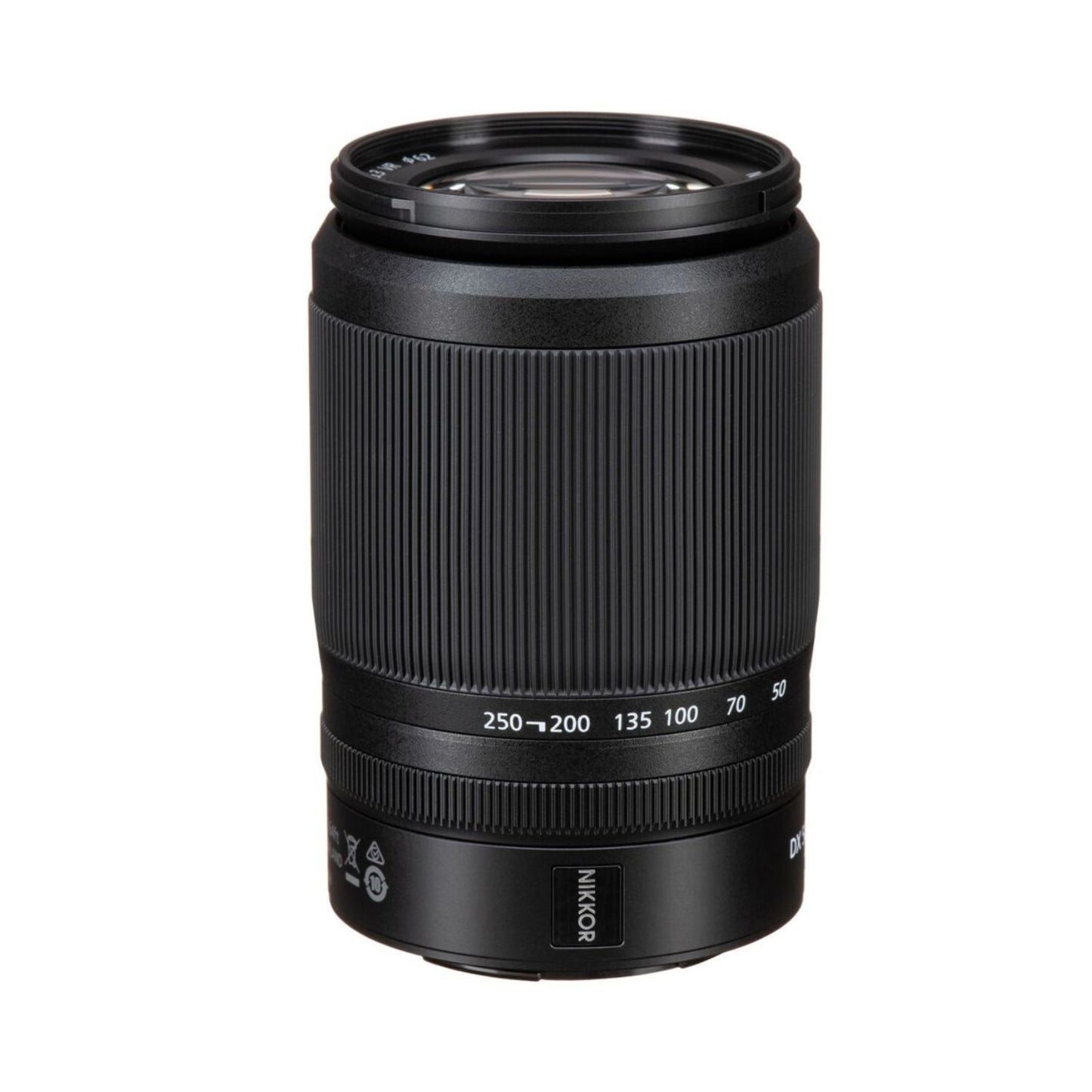 NIKKOR Z DX 50-250mm lens barrel with zoom scale ring and Nikon badge