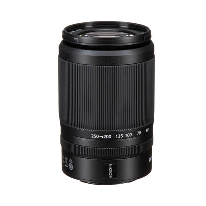 NIKKOR Z DX 50-250mm lens barrel with zoom scale ring and Nikon badge