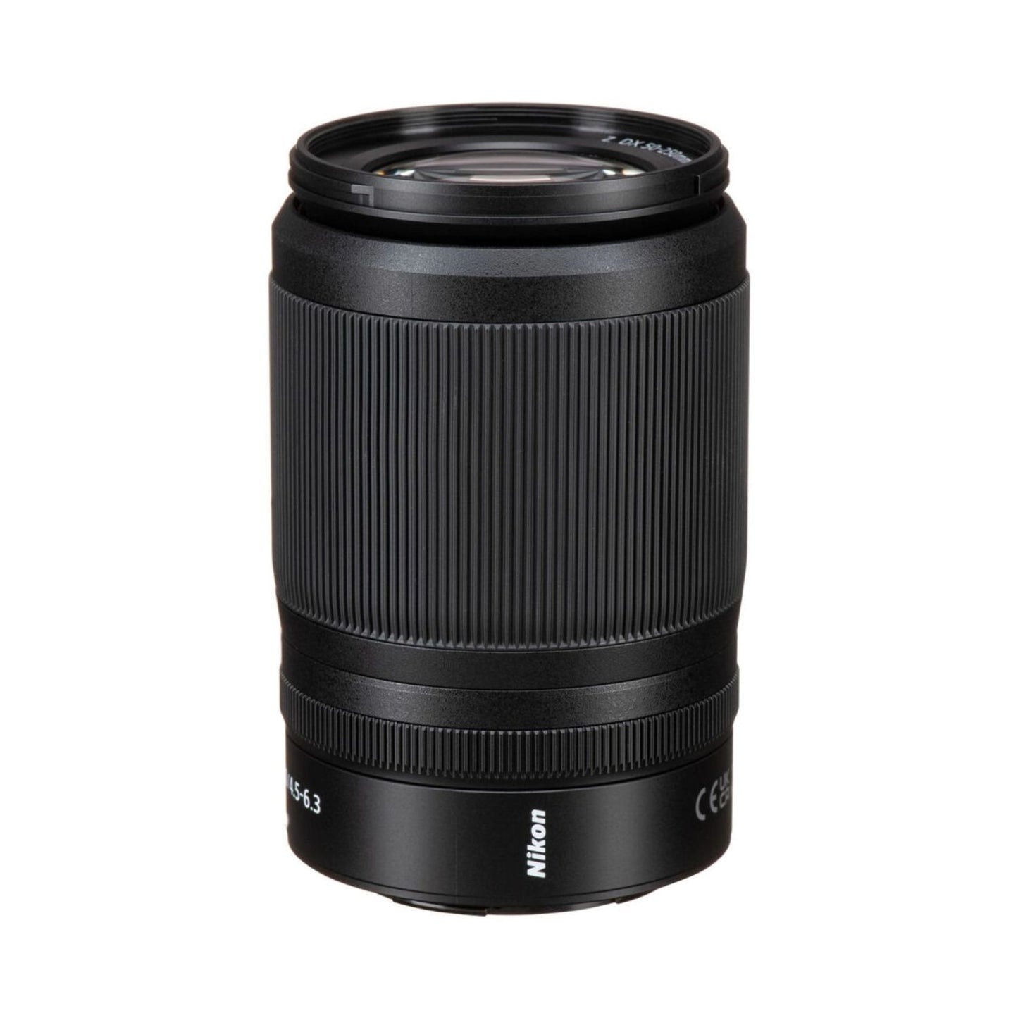 NIKKOR Z DX 50-250mm lens back with grip texture and molded markings