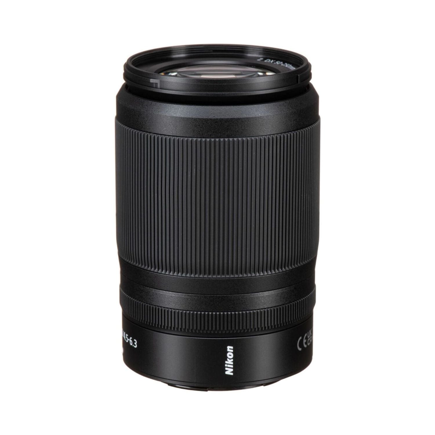 NIKKOR Z DX 50-250mm lens back with grip texture and molded markings