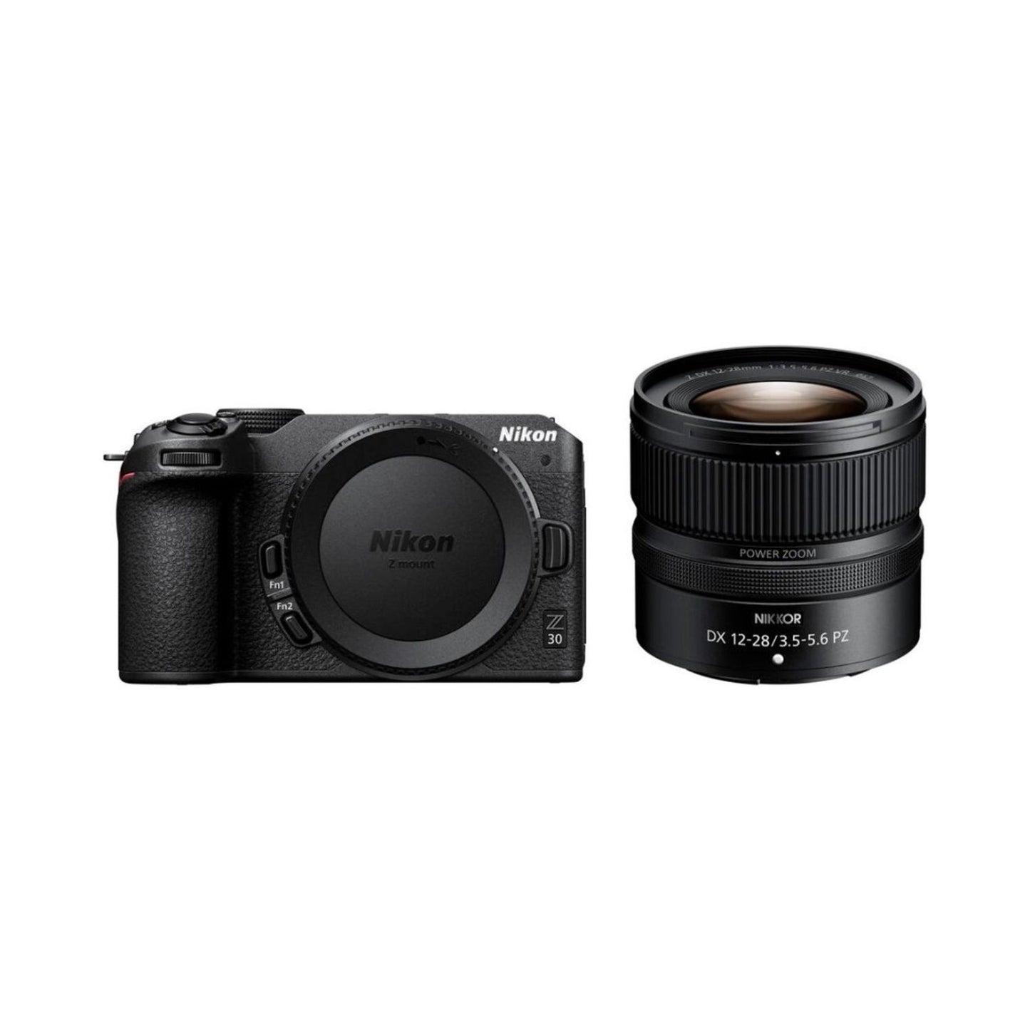 Z30 camera kit with NIKKOR DX 12-28mm lens, front view