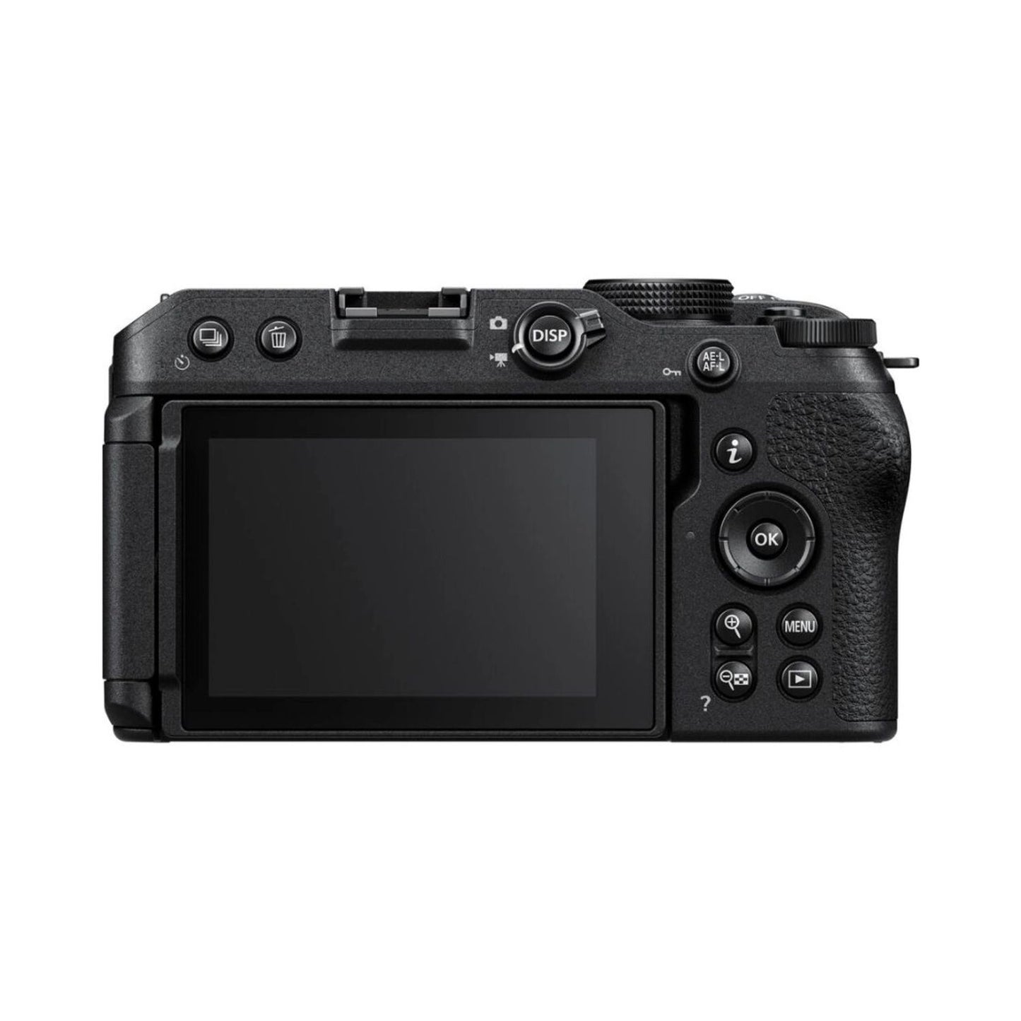 Nikon Z30 Kamera Rückansicht mit ausklappbarem Display und Bedientasten