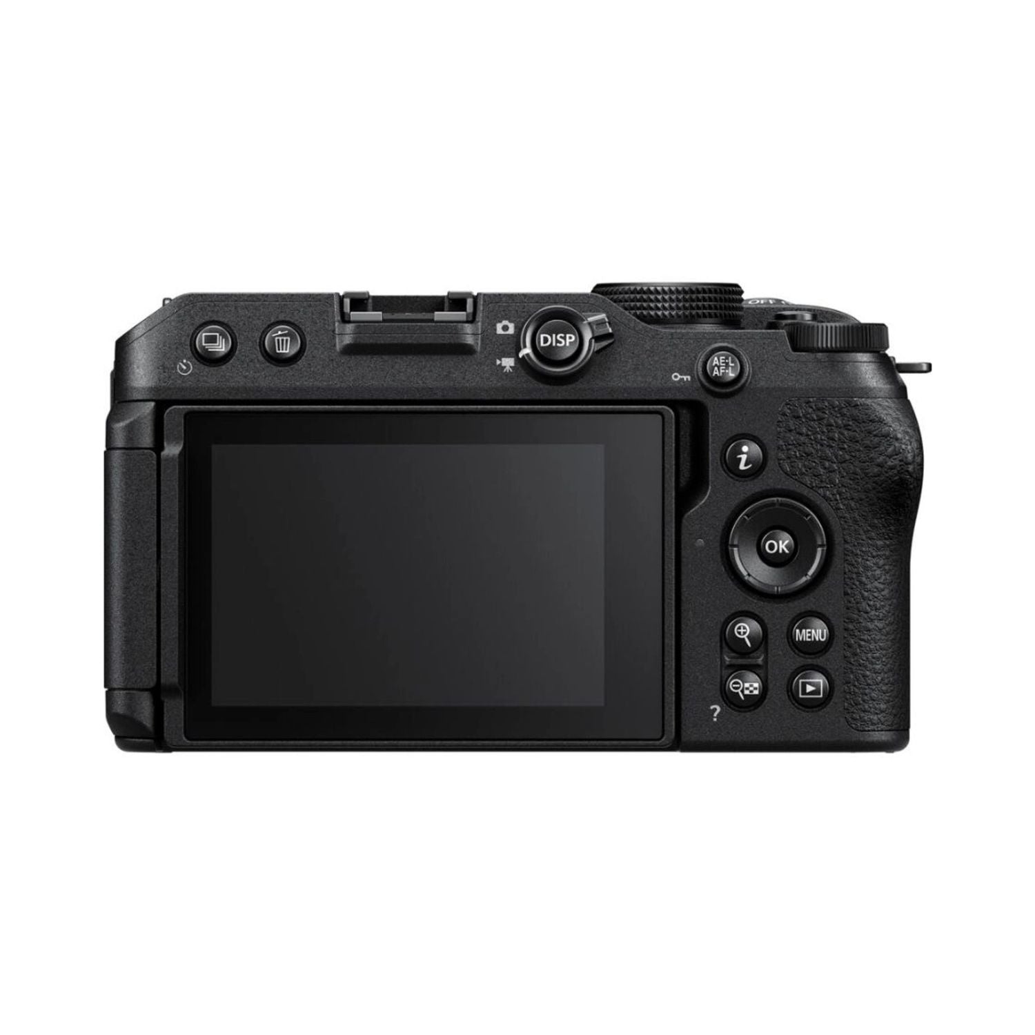 Nikon Z30 Kamera Rückansicht mit ausklappbarem Display und Bedientasten