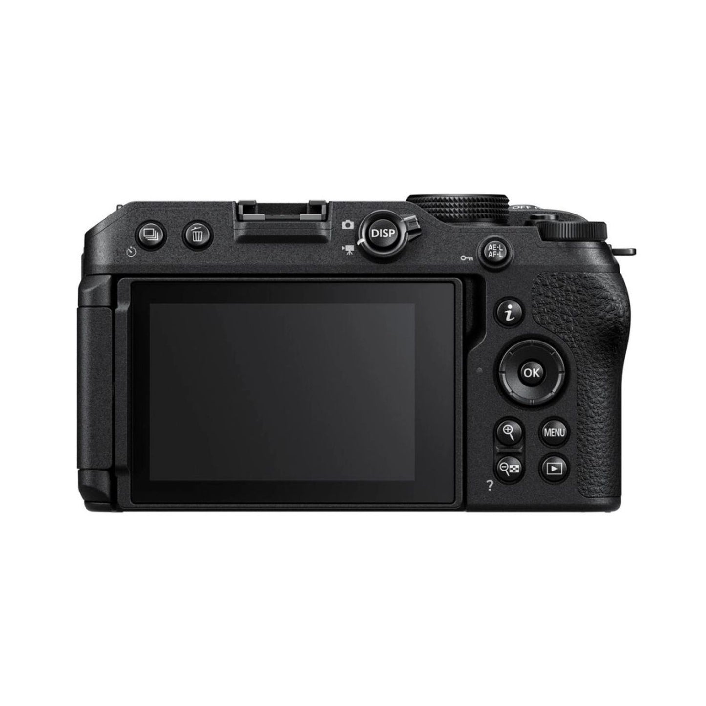 Rückansicht der Nikon Z30 mit Display und Tastenblock