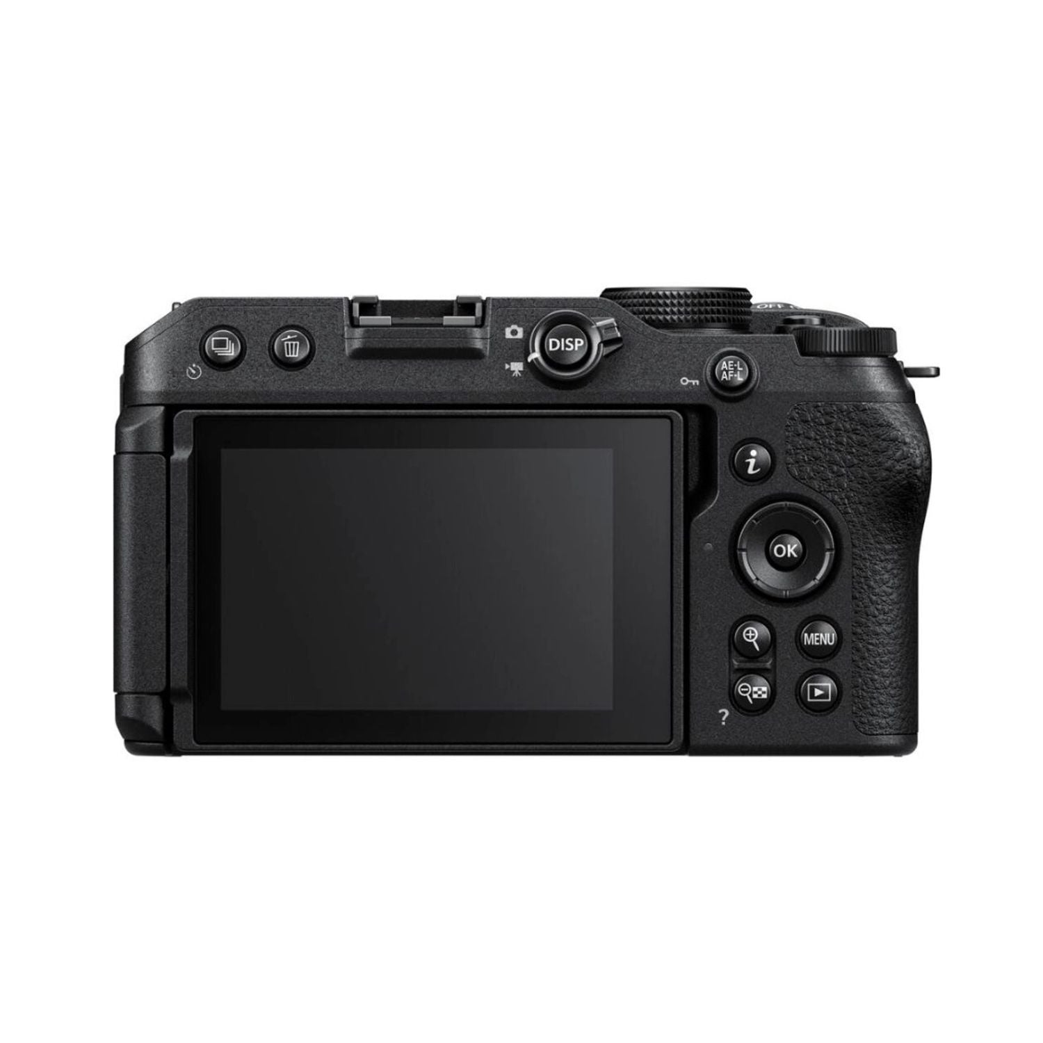 Rückansicht der Nikon Z30 mit Display und Tastenblock