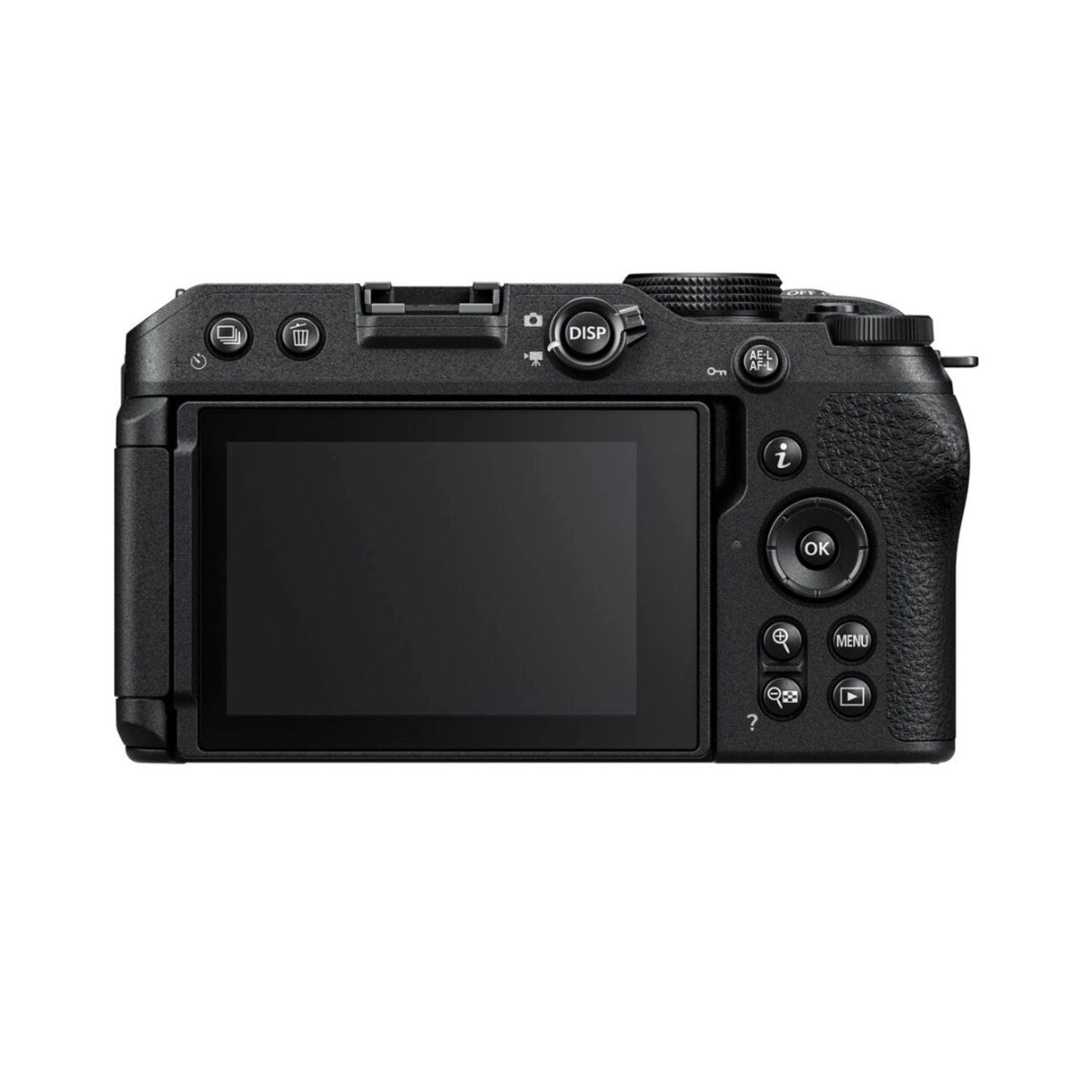 Z30 mirrorless camera rear view with LCD screen and button controls