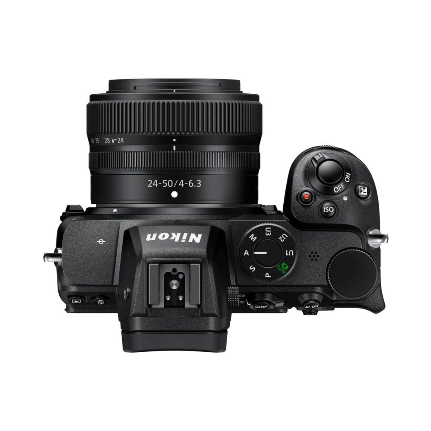 24-50mm lens on Z5, top controls and textured black grip