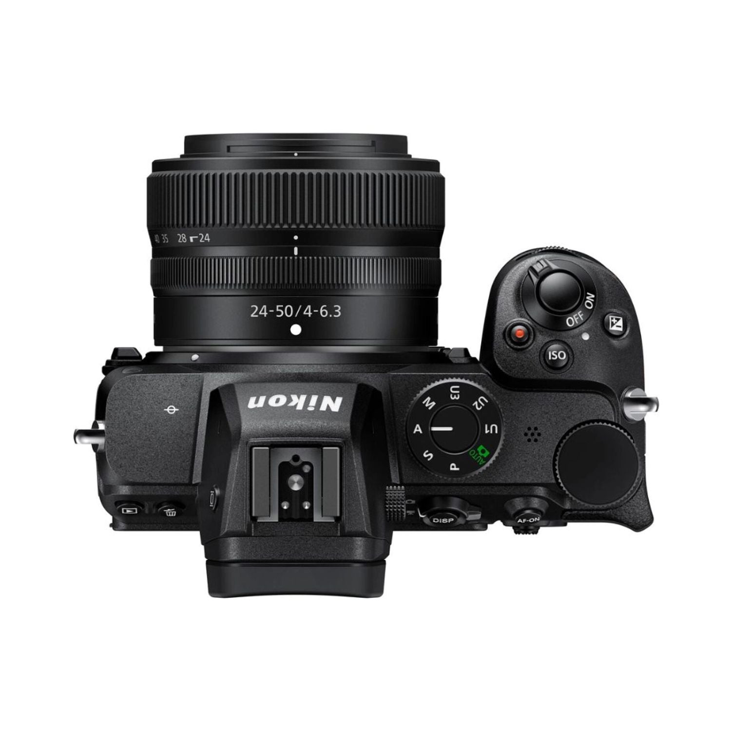 24-50mm lens on Z5, top controls and textured black grip