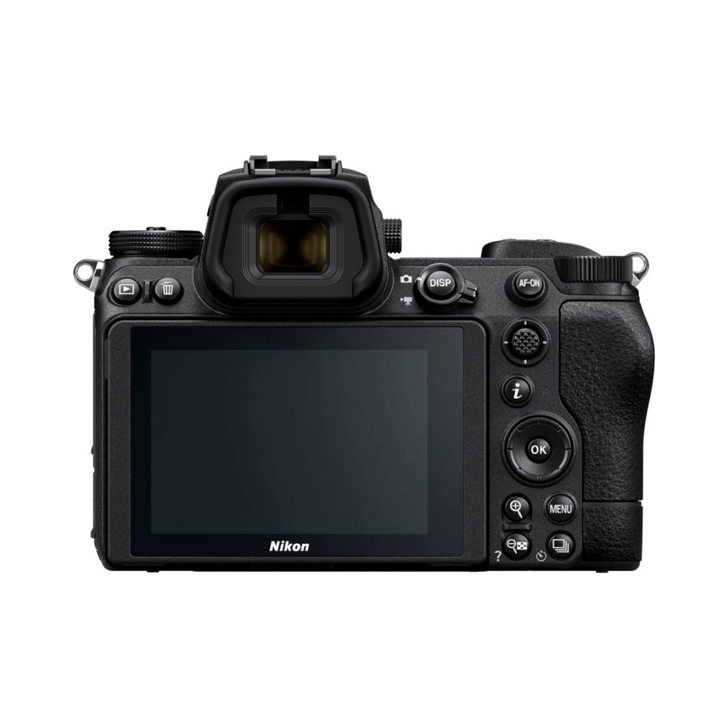 Rückansicht der Nikon Z6 II mit großem LCD-Display und Bedientasten