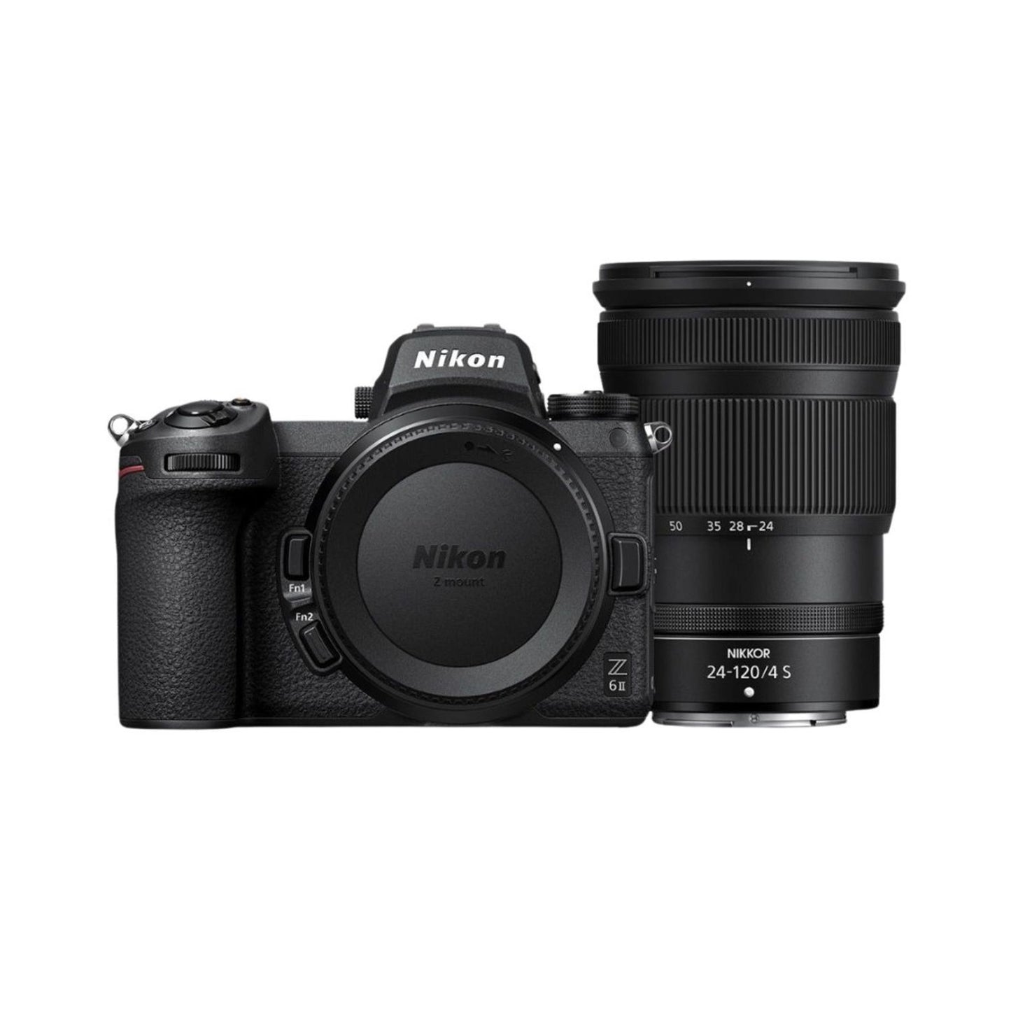 Nikon Z6 II camera with 24-120mm F/4 S lens, front view