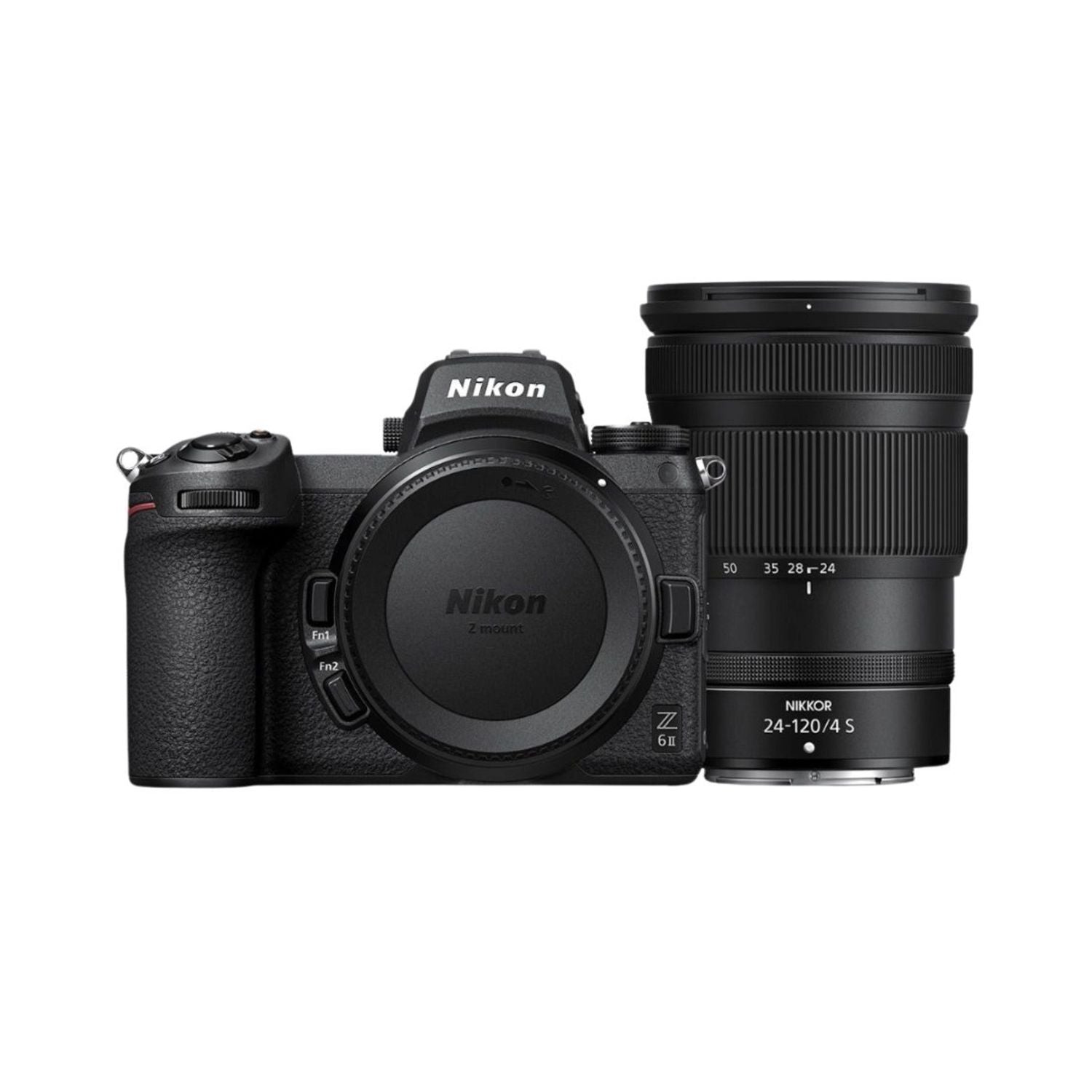 Nikon Z6 II camera with 24-120mm F/4 S lens, front view