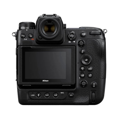 Nikon Z9 Rückseite mit LCD-Display und Tastenrad