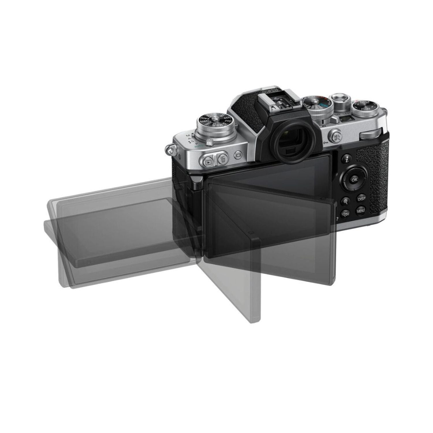 Kamera-Rückseite mit ausklappbarem Display: Nikon Z fc & 28mm f/2.8