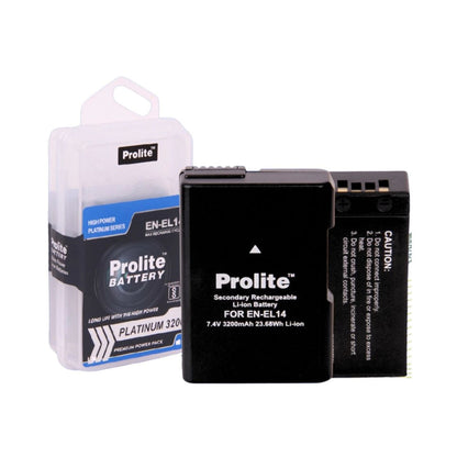 Prolite EN-EL14 Platinum battery, 1.4V 3200mAh Li-ion, with protective case