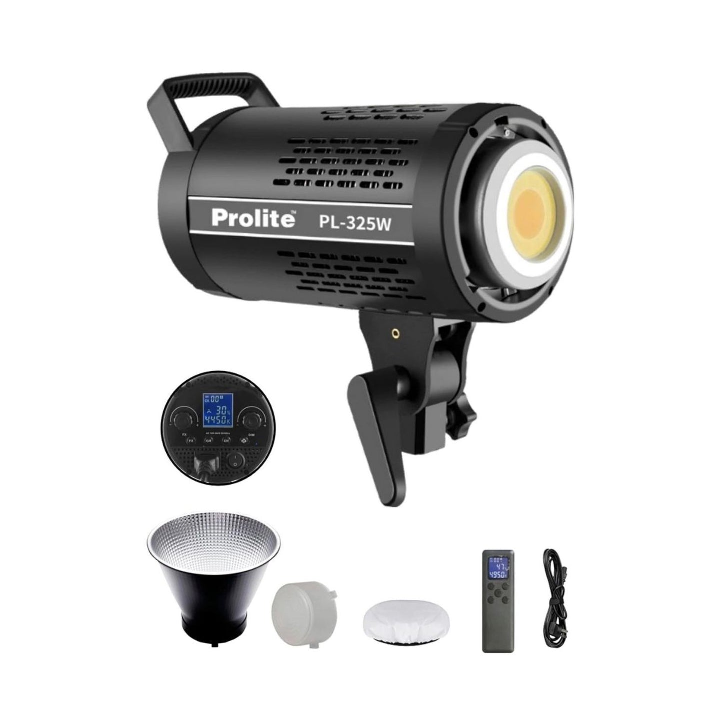Prolite PL-325W zweifarbige COB-Video-Leuchte mit Bowens-Mount, inkl. Zubehör-Set
