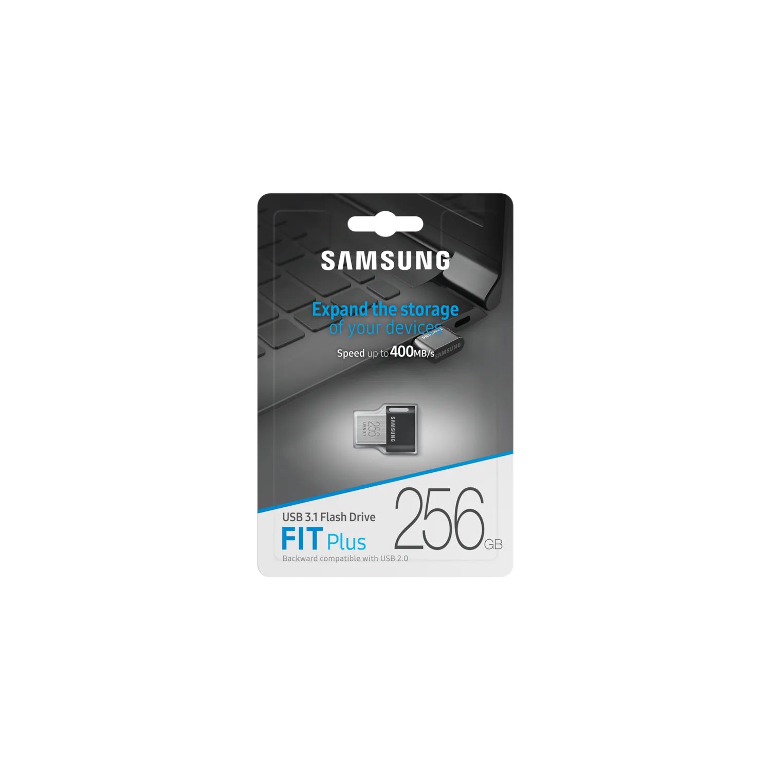 Samsung FIT Plus USB 3.1 flash drive 256GB retail package