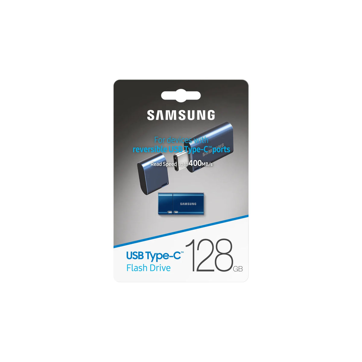 Samsung USB Type-C Flash Drive 128GB blister card with drive and cap