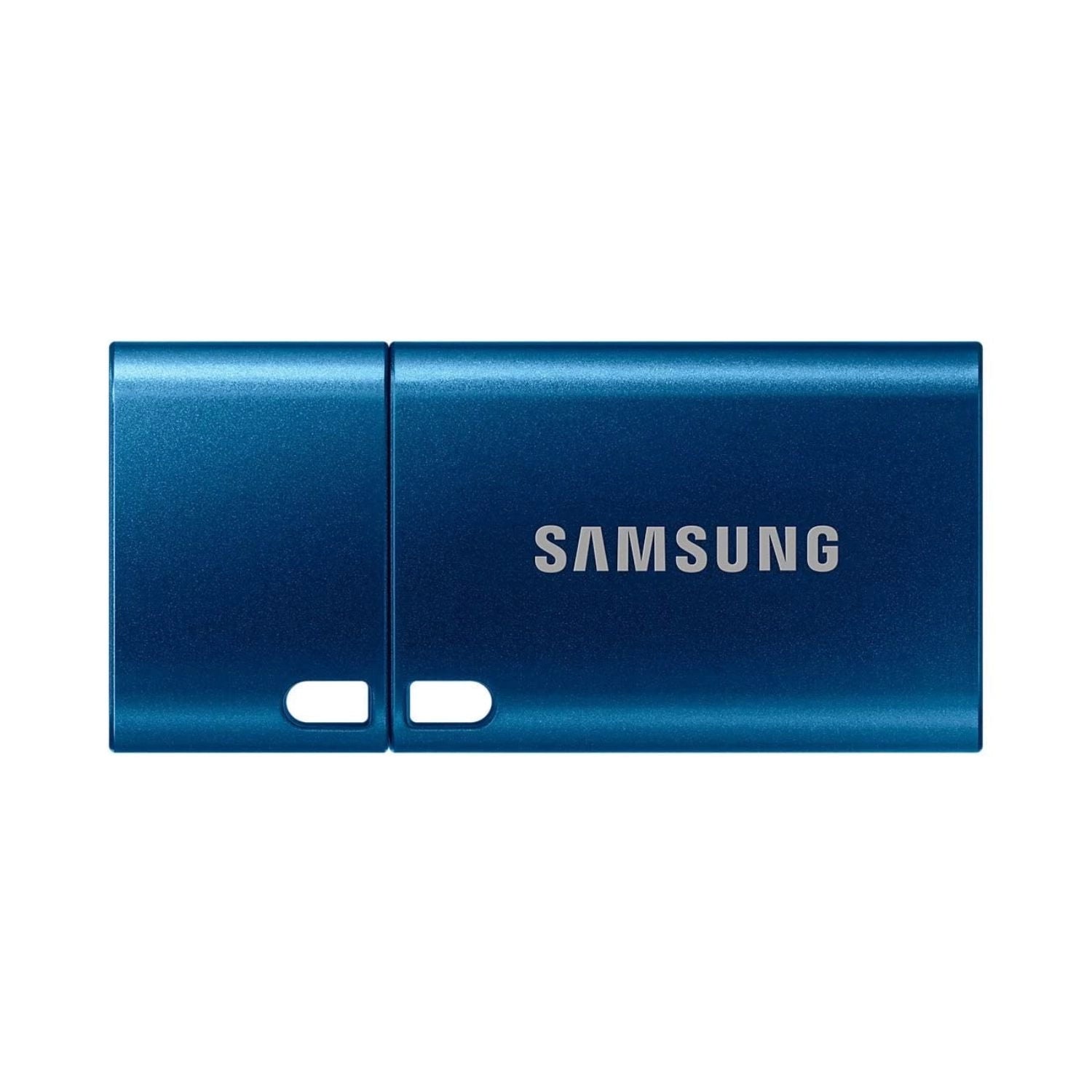 Samsung 128GB USB‑C flash drive, blue, with protective sliding cover