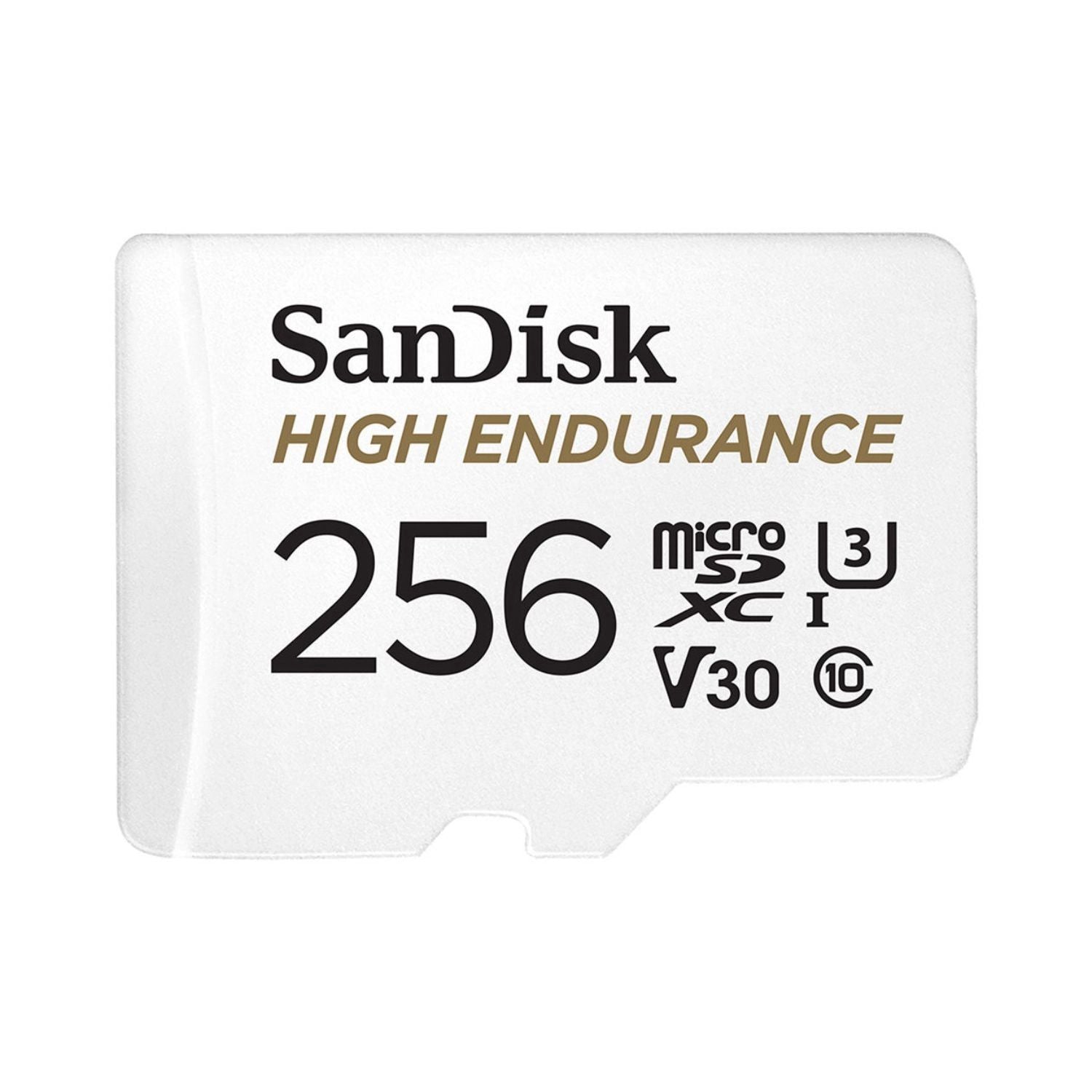 SanDisk High Endurance 256GB microSDXC UHS-I memory card, speed V30, 3