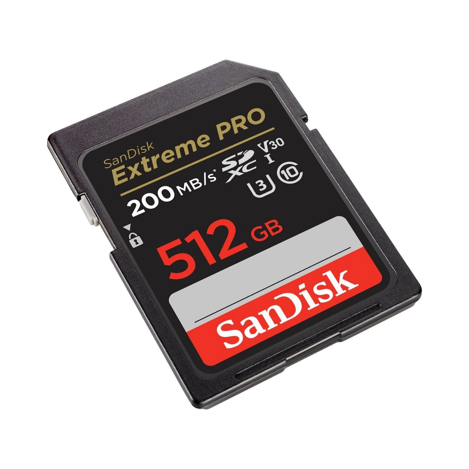 SanDisk Extreme PRO 512GB SDXC card with SD adapter, 200MB/s, UHS-I, V30
