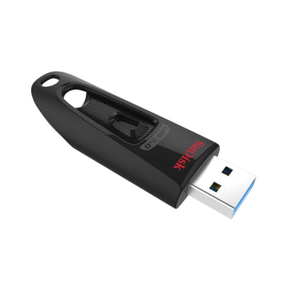 SanDisk USB-3.0-Stick, USB-Anschluss sichtbar, Gehäuse mit Trageschlaufe
