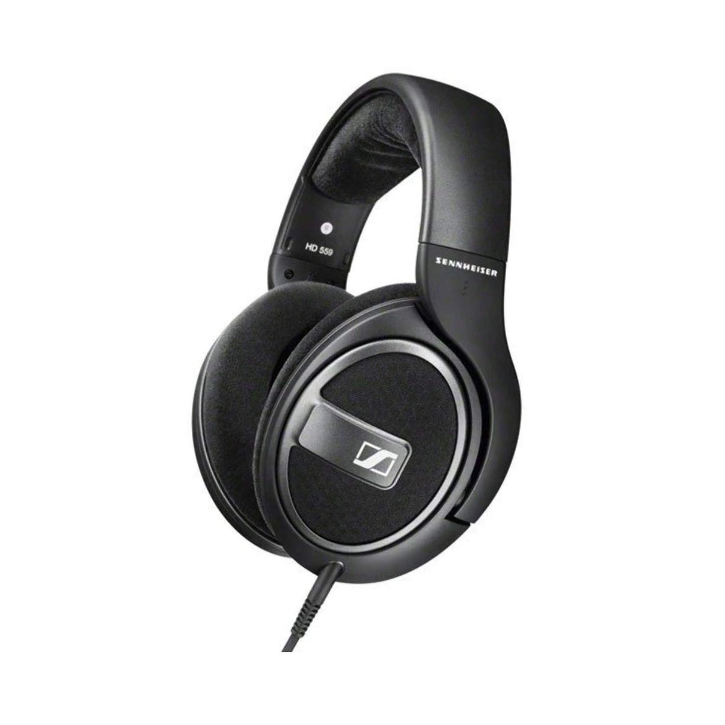 HD 559 wired over-ear headphones in black, headband and attached cable