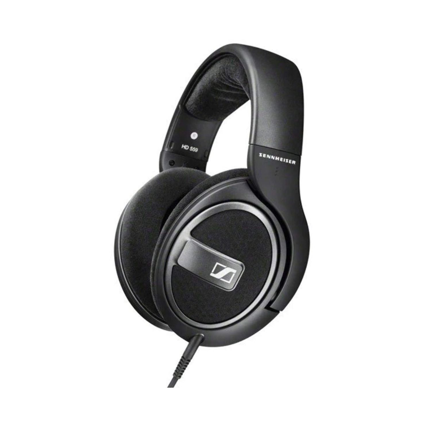 HD 559 wired over-ear headphones in black, headband and attached cable
