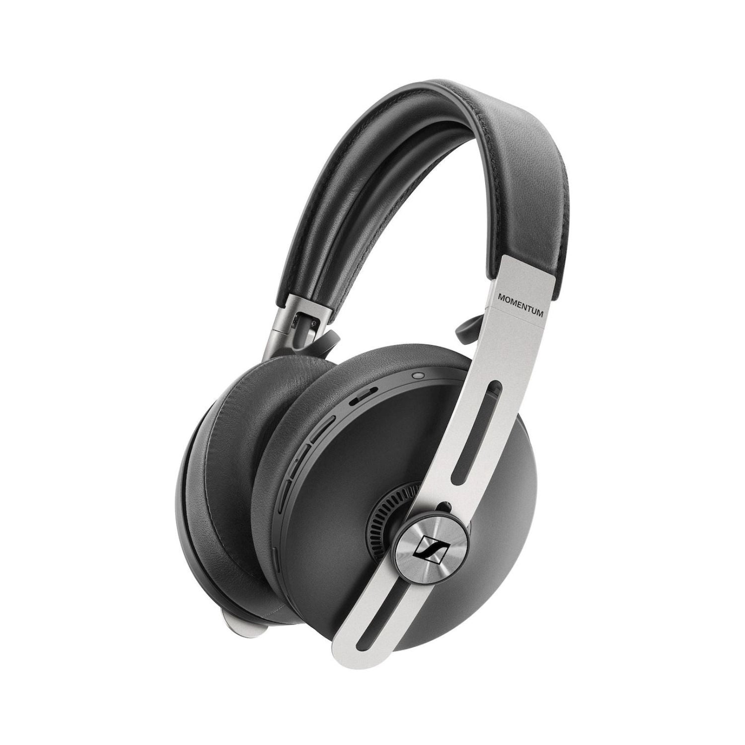 Black M3 over-ear headphones: padded earcups and swivel joint