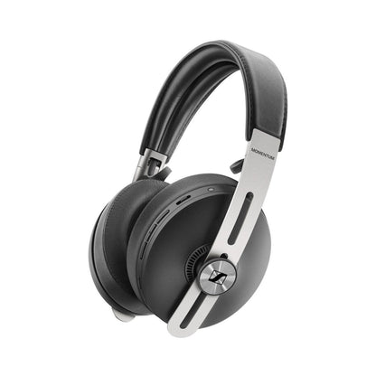 Black M3 over-ear headphones: padded earcups and swivel joint