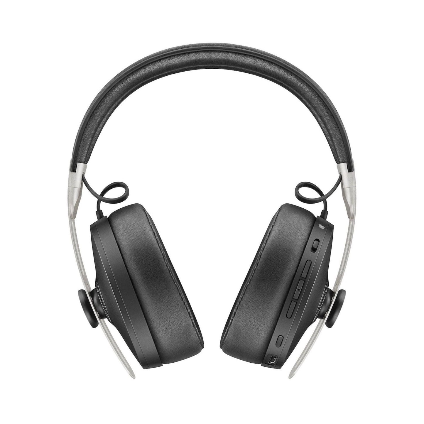 Black M3 over-ear headphones with control buttons on earcups and padded cushions