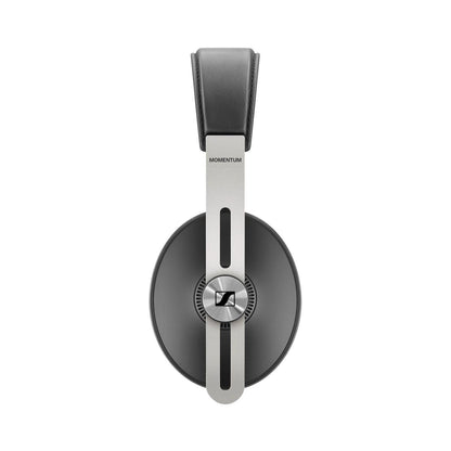 Black M3 over-ear headphones, headband and circular earcups from top view