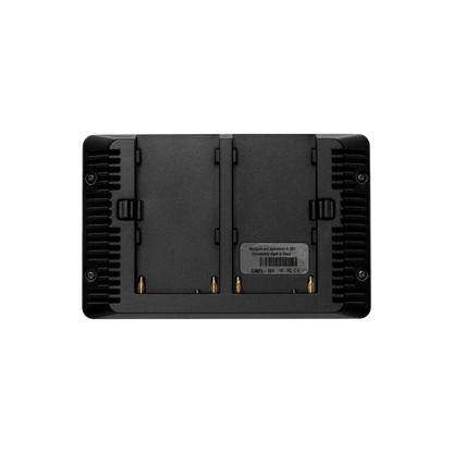 SmallHD Cine 5 monitor rear panel with vents and battery mounts