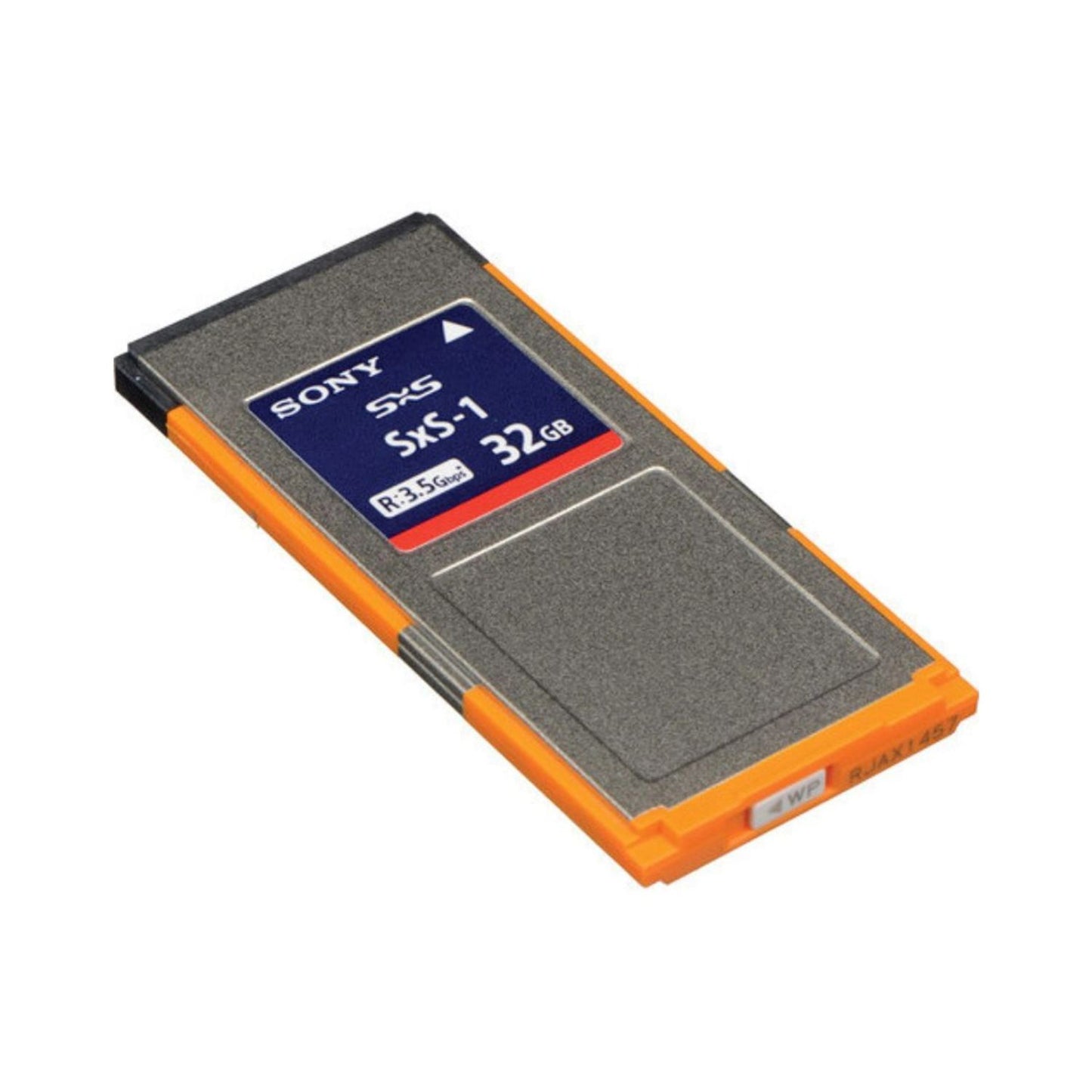 32GB SxS-1 G1B memory card, orange/gray housing with Sony label