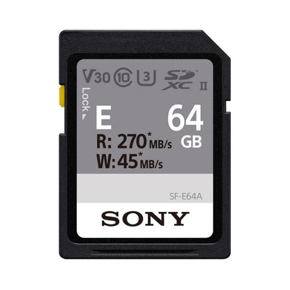 64GB SF-E UHS-II SDXC Speicherkarte mit V30, 10, 3 und R:270MB/s